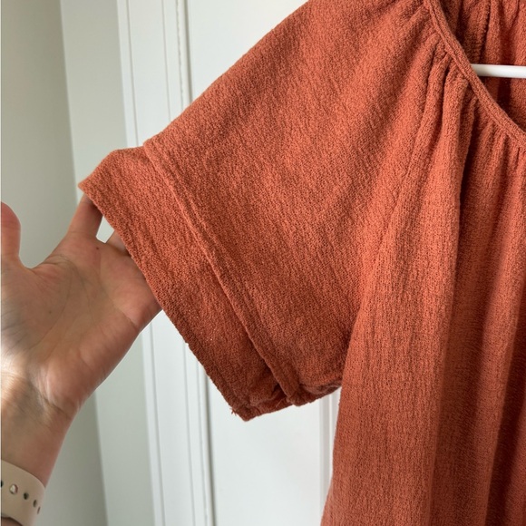 Madewell Texture and Thread Rust Blouse - Picture 5 of 9